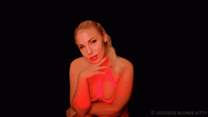 Goddess Blonde Kitty - Neon Ass Worship JOI